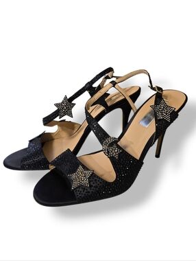 Celestial Crystal Moon Star Strappy Sandals Y2k SZ 9 INC International Concepts